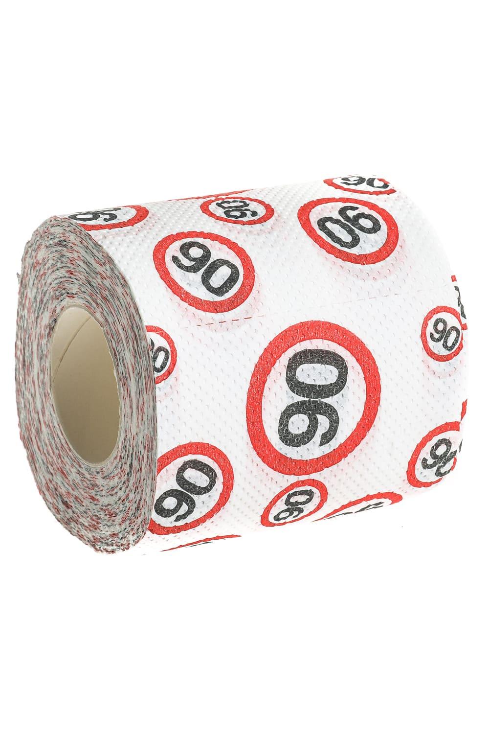 Dieses witzige WC-Papier mit der Zahl 90, sorgt bestimmt für die beste Unterhaltung auf dem Klo. Das Zahlen Klopapier ist einfach ein absoluter Spassfaktor für jedes Badezimmer. Ein lustiges Geschenk zum 90. Geburtstag.