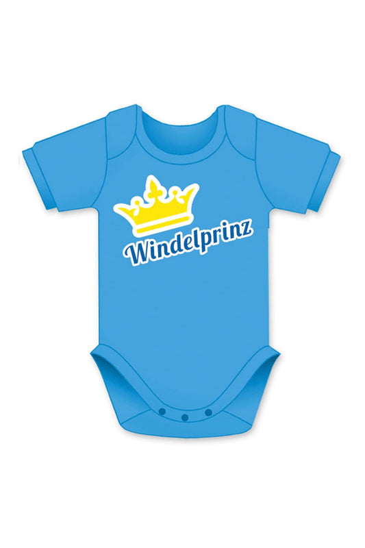 Baby Body mit dem Spruch: Windelprinz und einer Krone als Geschenk zur Geburt