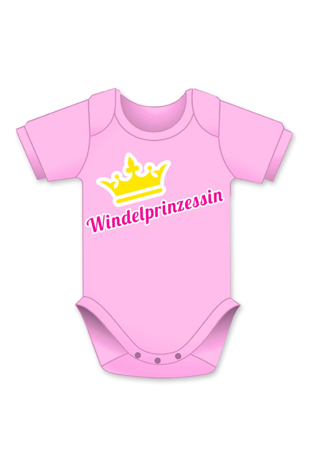 Der Baby Body mit der Aufschrift: Windelprinzessin! Perfektes Geschenk zur Geburt. Der Body ist in diversen Farben erhaeltlich.