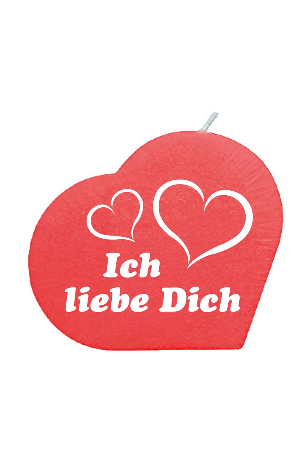 Ich liebe Dich Herzkerze (rot) - Geschenk Insel
