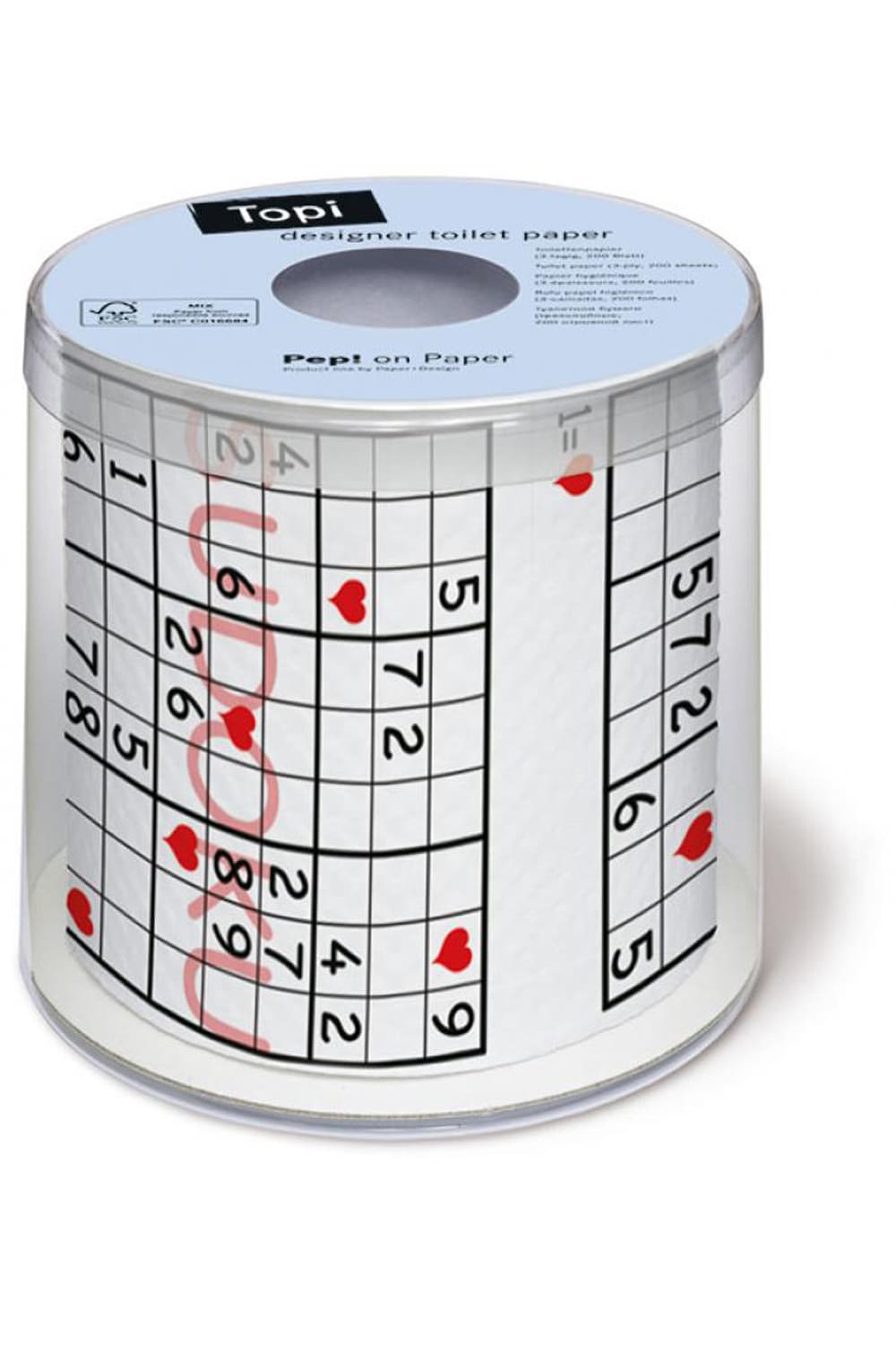 Dieses Sudoku WC-Papier sorgt fuer ein Raetselspass auf dem Klo. Ein lustiges Klopapier mit grossem Spassfaktor und Unterhaltung!