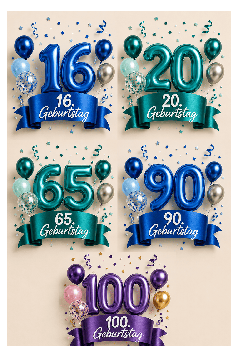 Lustige und originelle Geschenke zum 16., 20., 65., 90. und 100. Geburtstag.