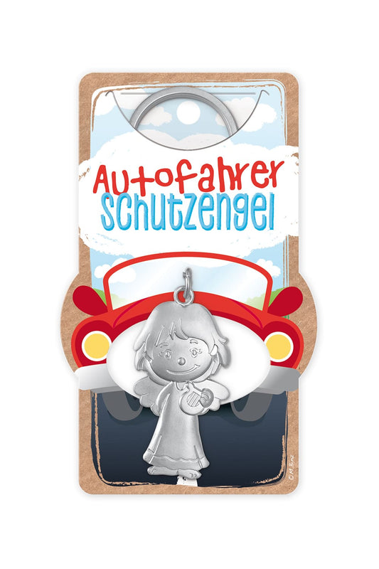 Der Schutzengel Anhaenger fuer den Schluessel ist ein tolles Geschenk. Mit herziger Spruch Kartonage: Autofahrer Schutzengel. 