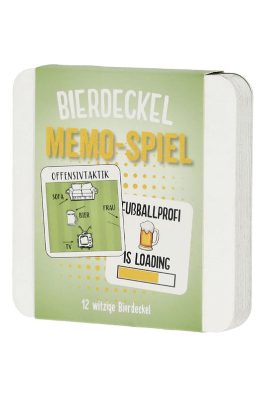Das Set enthaelt 12 lustige Bierdeckel rund ums Thema Fussball.Witziges Memory Spiel in Form von Bierdeckeln.