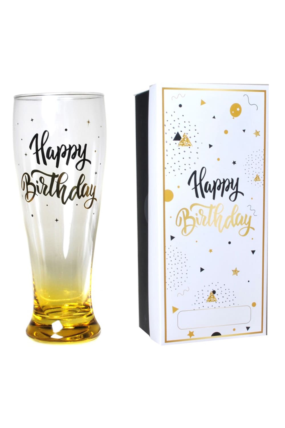 Bierglas Happy Birthday – Das perfekte Glas fuer ein Bier zum Geburtstag! Dieses originelle Geschenk jetzt bei Geschenkinsel.ch entdecken und bestellen.