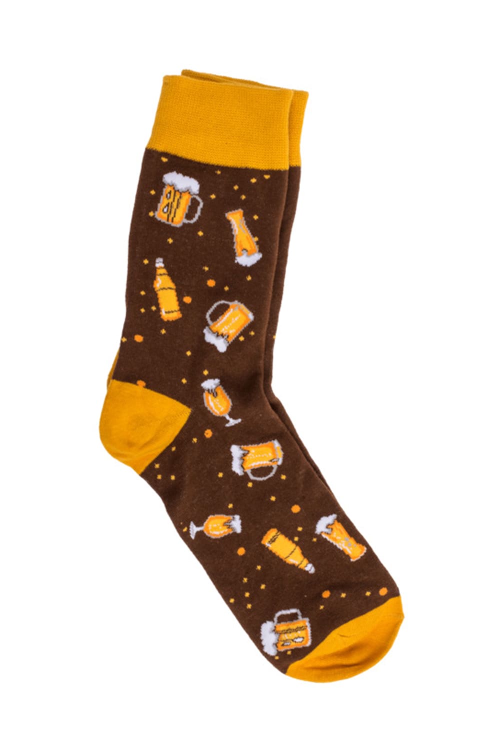 Witzige Spasssocken mit entsprechendem Bier Motiv fuer Frauen und Maenner! Die Bier Socken sind ein optimales Geschenk fuer alle Bierliebhaber und Bierliebhaberinnen! Braune Socken.