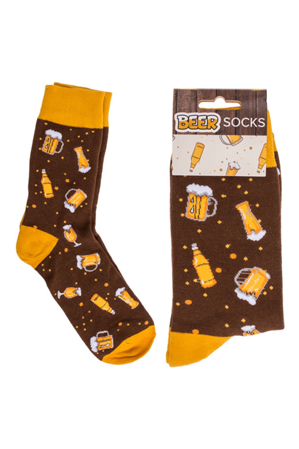 Witzige Spasssocken mit entsprechendem Bier Motiv fuer Frauen und Maenner! Die Bier Socken sind ein optimales Geschenk fuer alle Bierliebhaber und Bierliebhaberinnen! Zwei Groessen erhaeltlich!