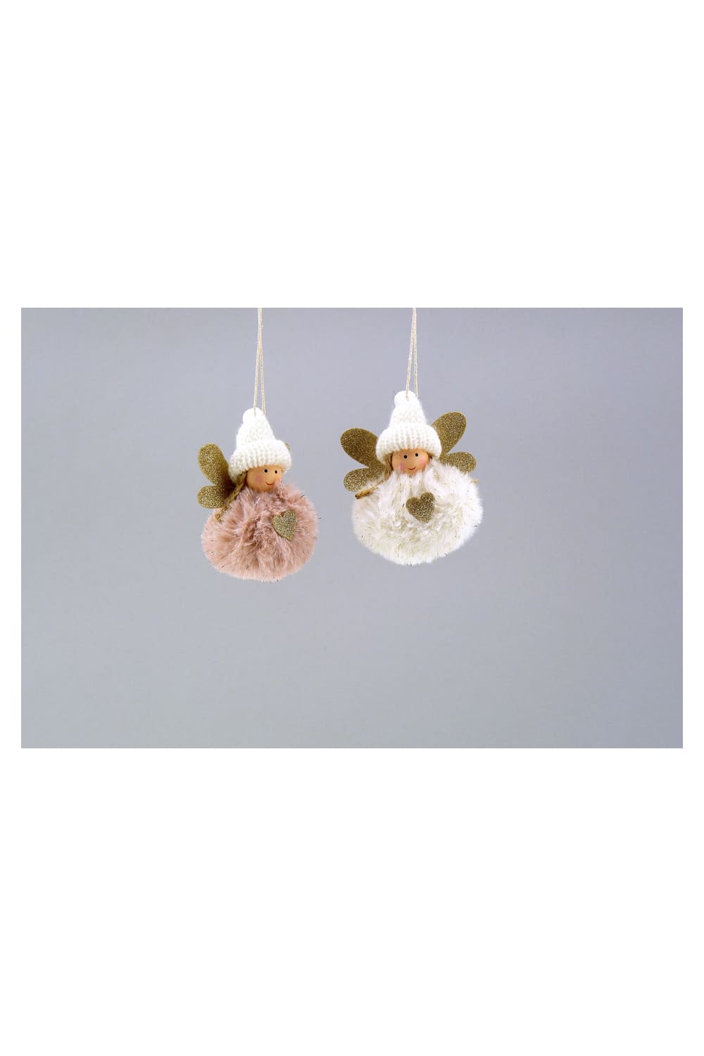 Herzige Engel zum Aufhaengen im 2er-Set. Schoene Engeldeko fuer die Adventszeit! 