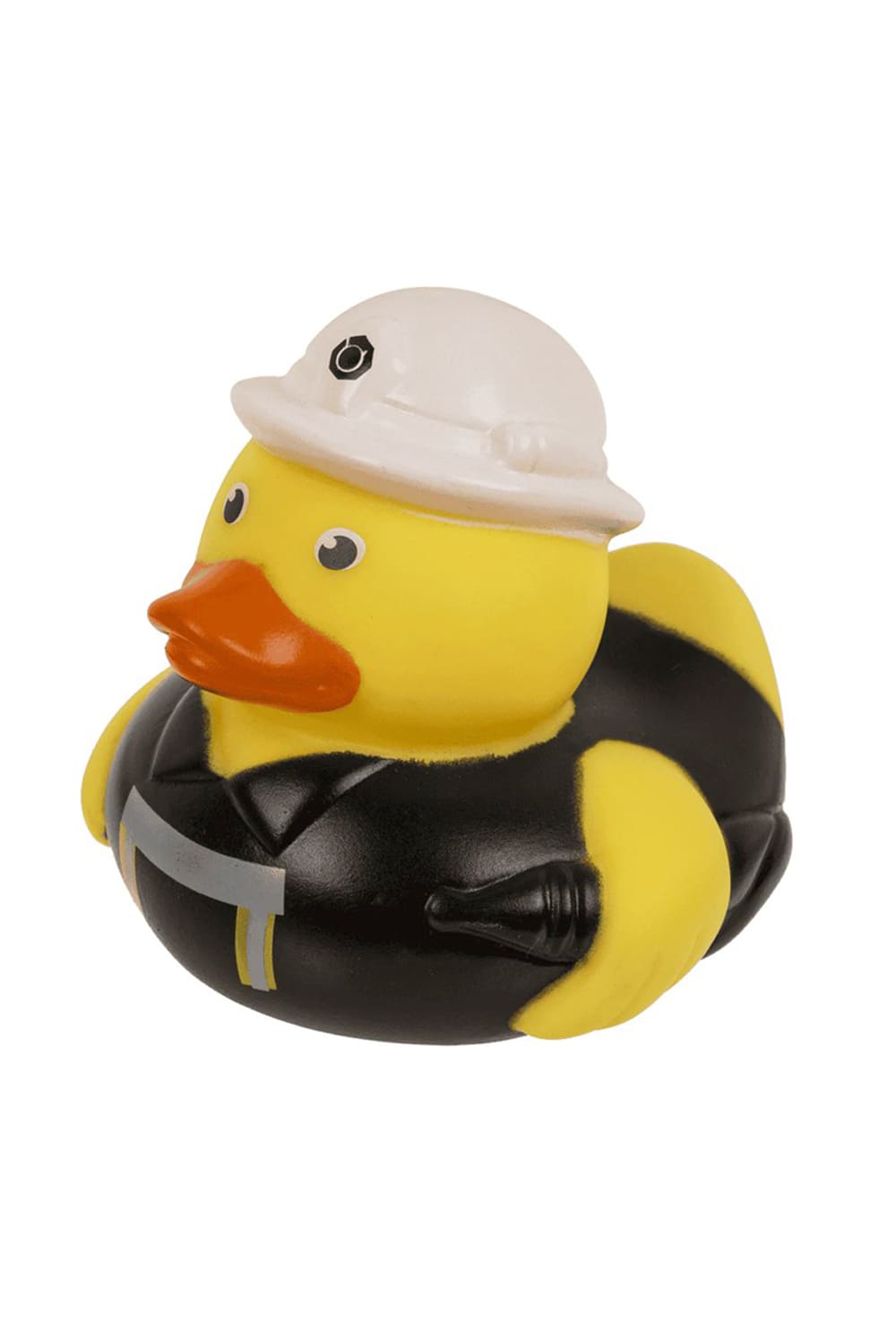 Feuerwehr Badeente im Feuerwehr-Look, 8 cm gross.