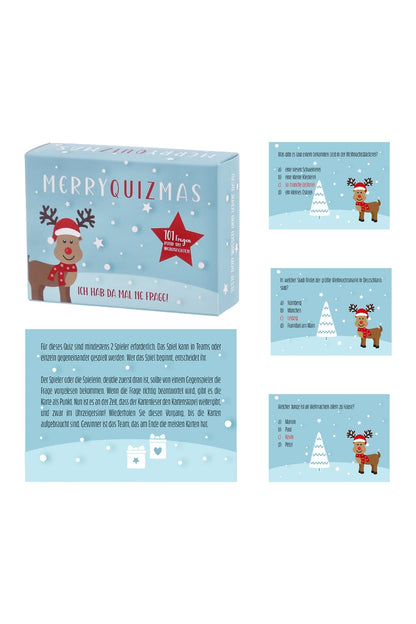 Das Weihnachtsquiz Spiel bietet beste Unterhaltung! Auch ein ideales Fragespiel am Weihnachtsabend! 101 Spielkarten mit Fragen rund um Weihnachten! 