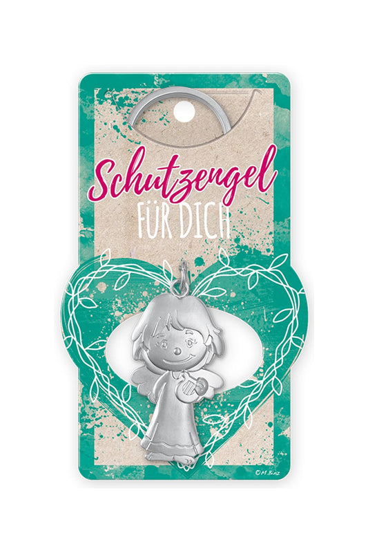 Der Schutzengel Schluesselanhaenger ist ein tolles Geschenk. Der Engel Anhaenger mit herziger Kartonage auf der folgender Spruch steht: Schutzengel fuer Dich. 