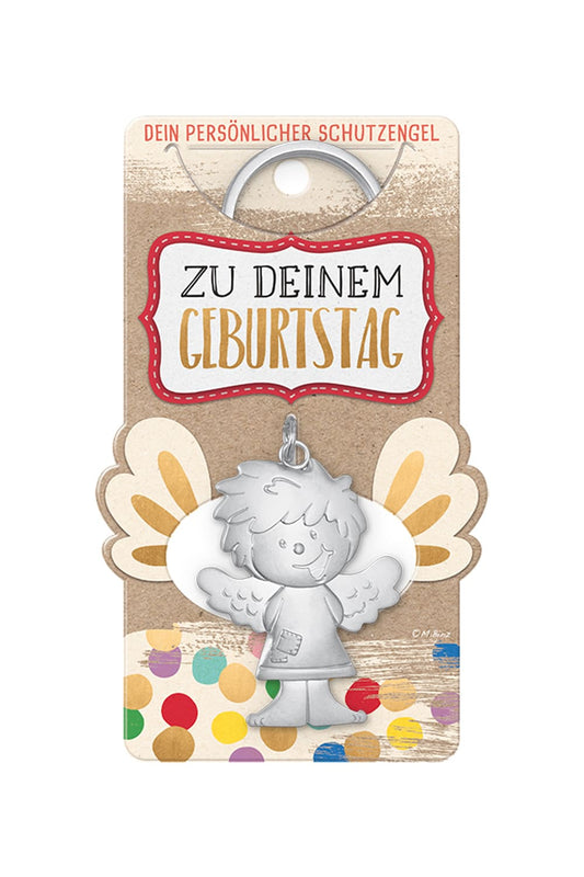 Der Schutzengel Schluesselanhaenger ist ein tolles Geschenk zum Geburtstag. Der Engel Anhaenger mit herziger Spruch Kartonage: Zu deinem Geburtstag. 