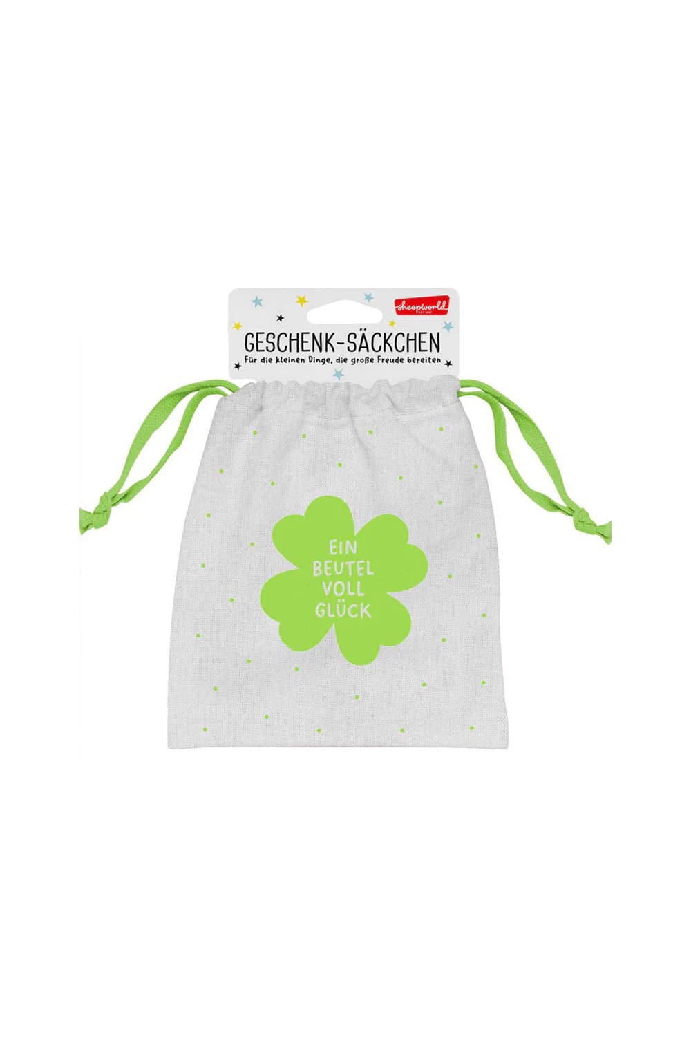 Geschenk-Saeckchen um ein Geldgeschenk kreativ zu Verpacken! Auch ideal zum Befuellen mit Kleinigkeiten. Der Geldbeutel mit dem Spruch: Ein Beutel voll Glueck!