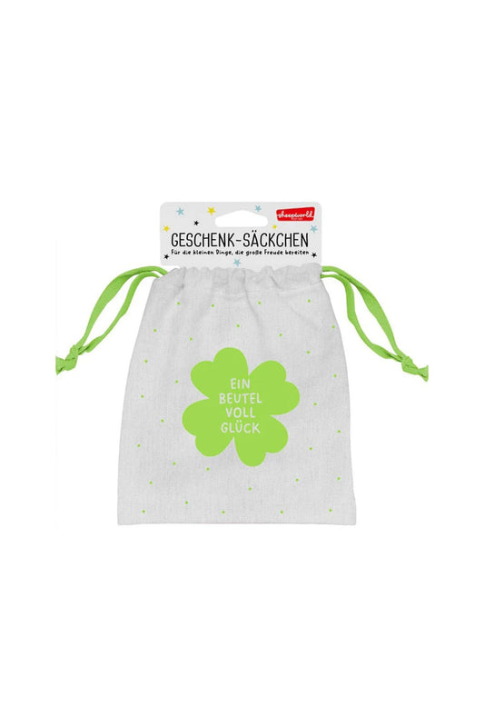 Geschenk-Saeckchen um ein Geldgeschenk kreativ zu Verpacken! Auch ideal zum Befuellen mit Kleinigkeiten. Der Geldbeutel mit dem Spruch: Ein Beutel voll Glueck!