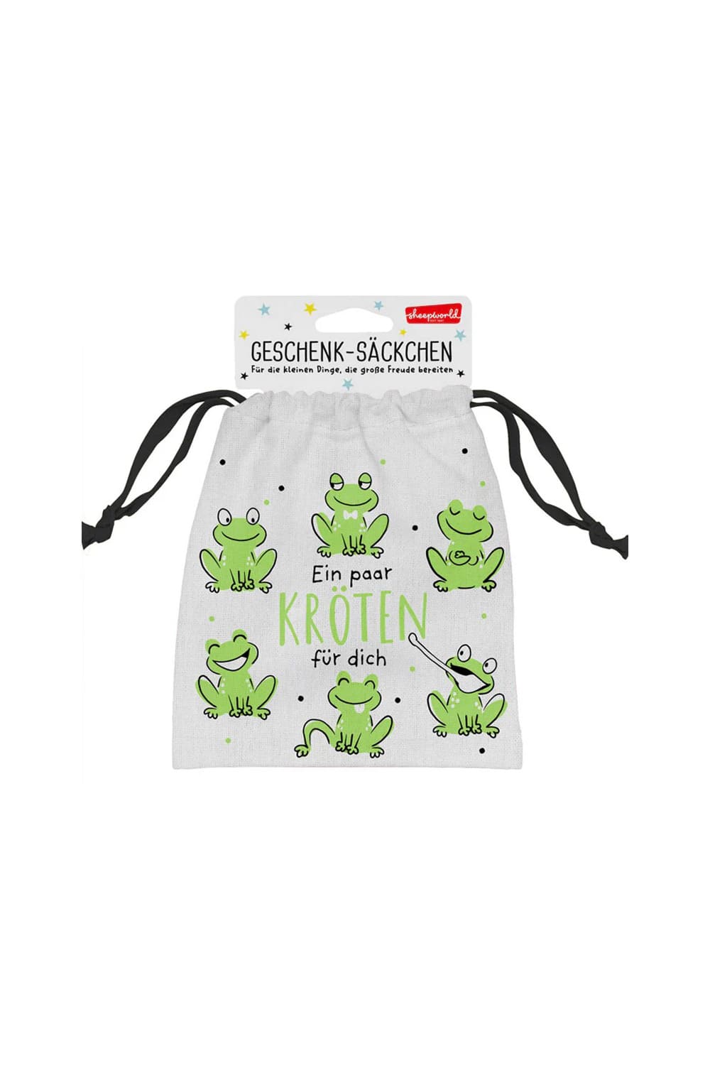 Geschenk-Saeckchen um ein Geldgeschenk kreativ zu Verpacken! Auch ideal zum Befuellen mit Kleinigkeiten. Der Geldbeutel mit dem Spruch: Ein paar Kroeten fuer Dich!