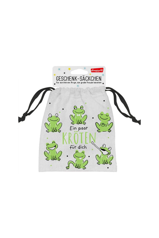 Geschenk-Saeckchen um ein Geldgeschenk kreativ zu Verpacken! Auch ideal zum Befuellen mit Kleinigkeiten. Der Geldbeutel mit dem Spruch: Ein paar Kroeten fuer Dich!