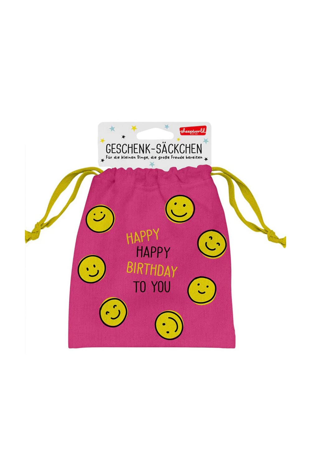 Geschenk-Saeckchen um ein Geldgeschenk kreativ zu Verpacken! Auch ideal zum Befuellen mit Kleinigkeiten. Der Geldbeutel mit dem Spruch: Happy Birthday to you.