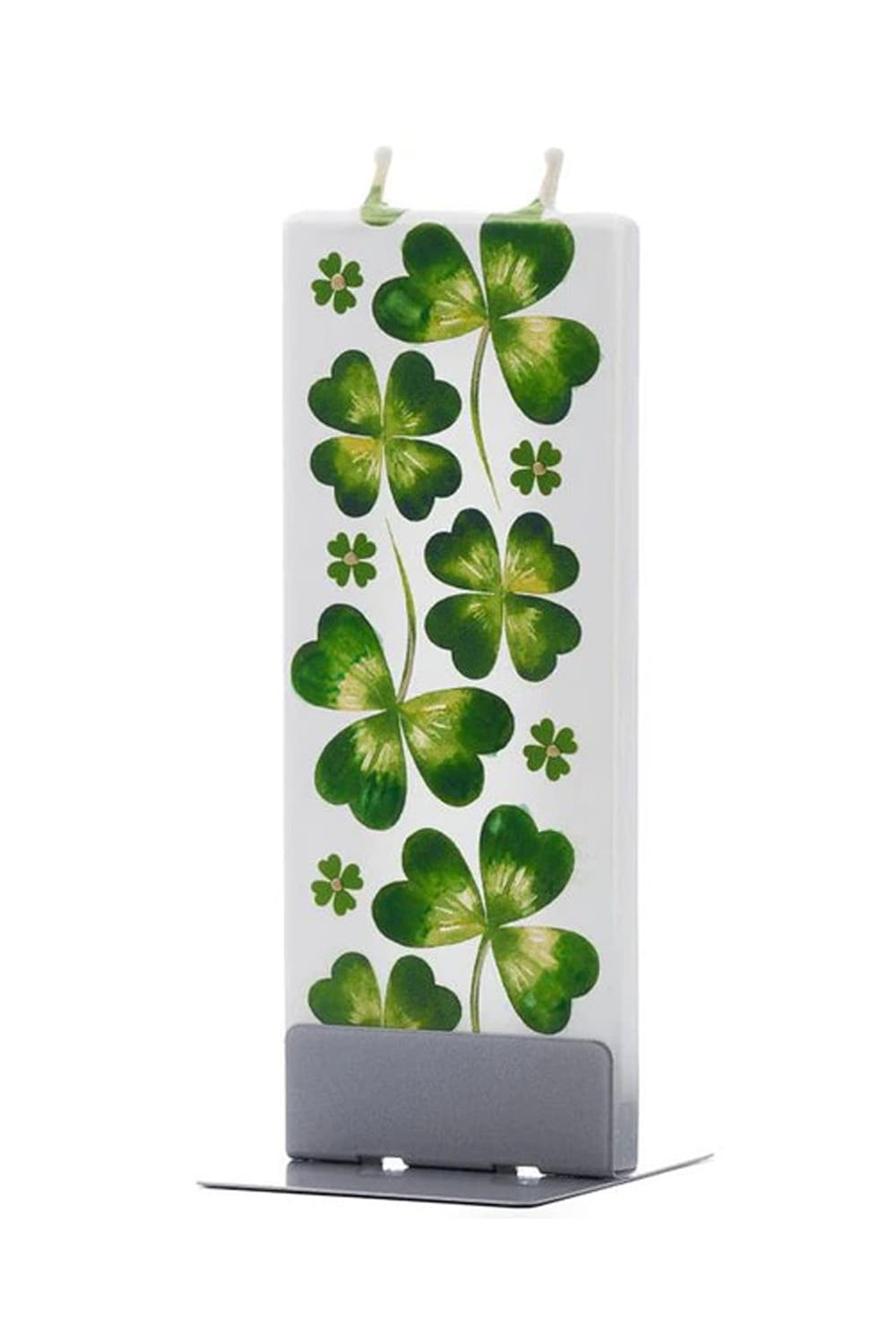 Die Kleeblaetter Flachkerze ist einfach einzigartig und ein perfektes Geschenk zu jedem Anlass! Die Kerze von der Marke Flatyz ist flach und von Hand bemalt.