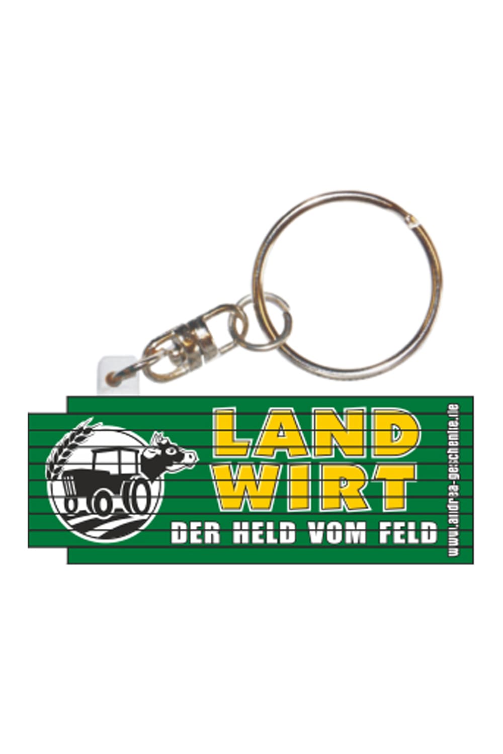 Kleiner Bauer Zollstock mit dem Spruch: Landwirt der Held vom Feld! Der Mini-Meter ist zugleich ein praktischer Schluesselanhaenger und ausklappbar bis zu 50 cm. 