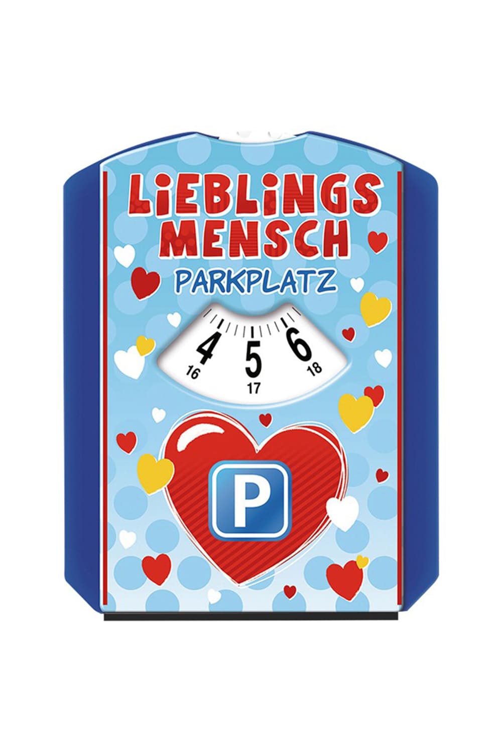 Parkscheibe mit der Aufschrift: Lieblingsmensch Parkplatz. Die Parkscheibe kann als Wasserabzieher und Eiskratzer verwendet werden. Geschenk fuer Autofahrer. 