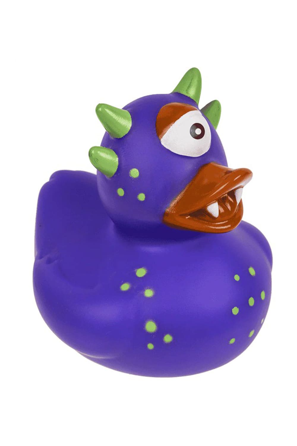 Monster Badeente mit frechem Monster-Look, 8 cm gross.