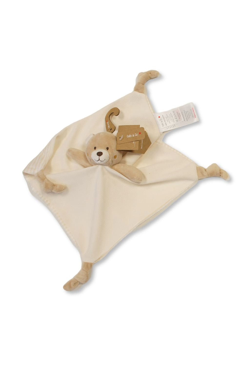 Das Pluesch Nuscheli ist ein herziges Geschenk fuer ein Baby oder Kleinkind. Baer Plueschtier, Schmusetuch und Rassel in einem vereint! Jetzt bei Geschenk Insel! Babygeschenk!