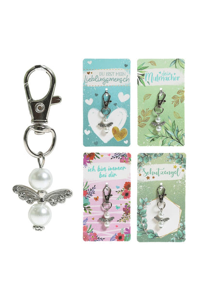 Dieser suesse Perlenengel Schutzengel mit Anhaenger ist ein tolles Geschenk fuer jeden Anlass. Der Engel ist aber auch ideal als Geschenk zur Genesung. 