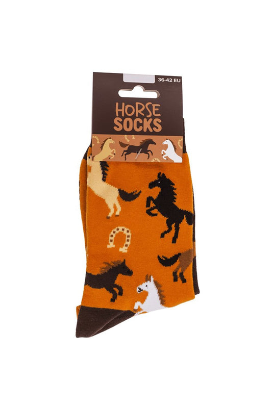 Witzige Socken mit Pferde Motiv! Diese lustigen Motivsocken sind ein grossartiges Geschenk fuer Pferdeans! In der Einheitsgroesse (36/42) erhaeltlich. 