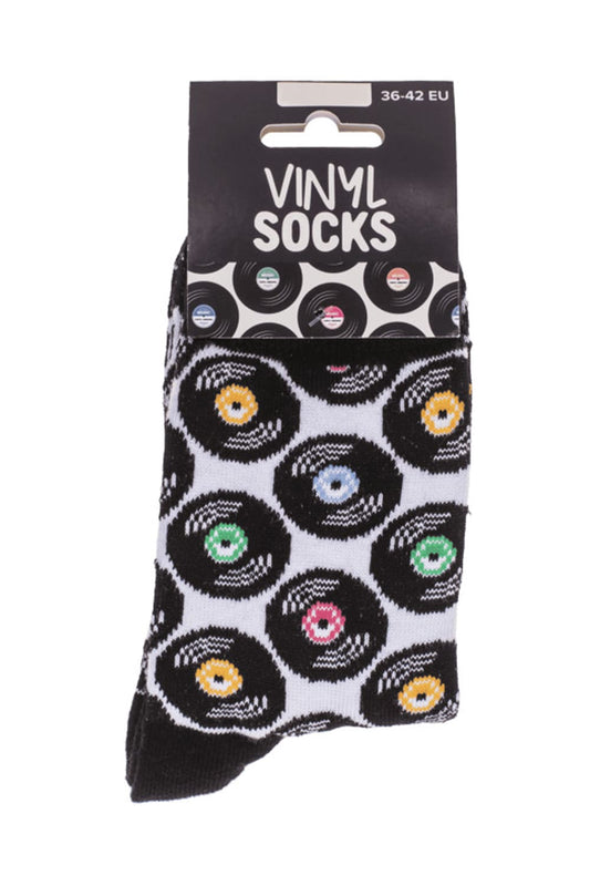 Witzige Spassocken mit Schallplatten Motiv! Diese Socken sind ein grossartiges Geschenk! Die Motivsocken sind in der Einheitsgroesse (36/42) erhaeltlich. 