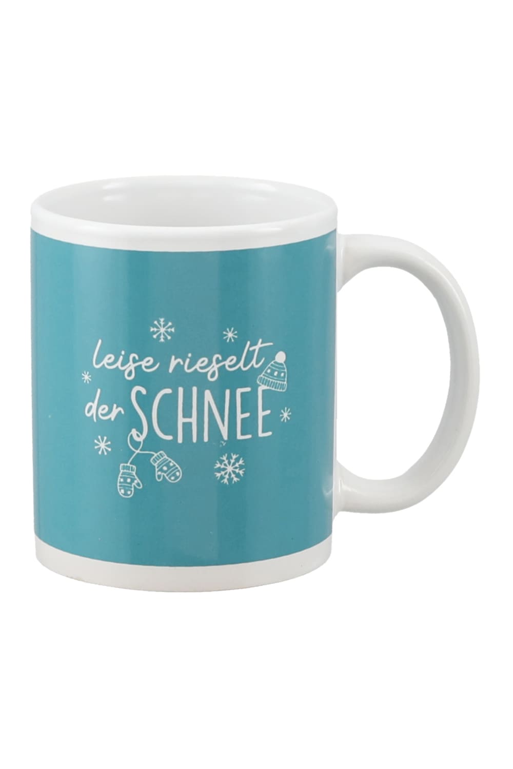 Die Winter Spruch Tasse ist einfach perfekt fuer die Winterzeit & Weihnachtszeit. Die Tasse mit dem Spruch: Leise rieselt Schnee.