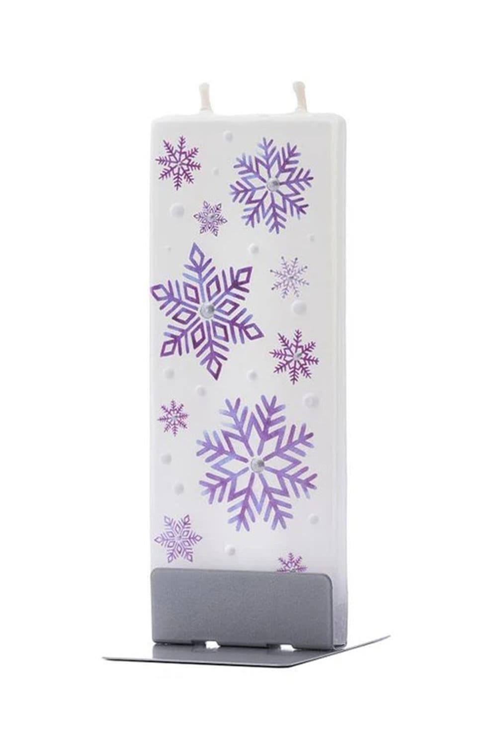 Diese Schneeflocken Flachkerze ist einfach einzigartig und ein perfektes Geschenk! Die Kerze von der Marke Flatyz ist flach und von Hand bemalt.