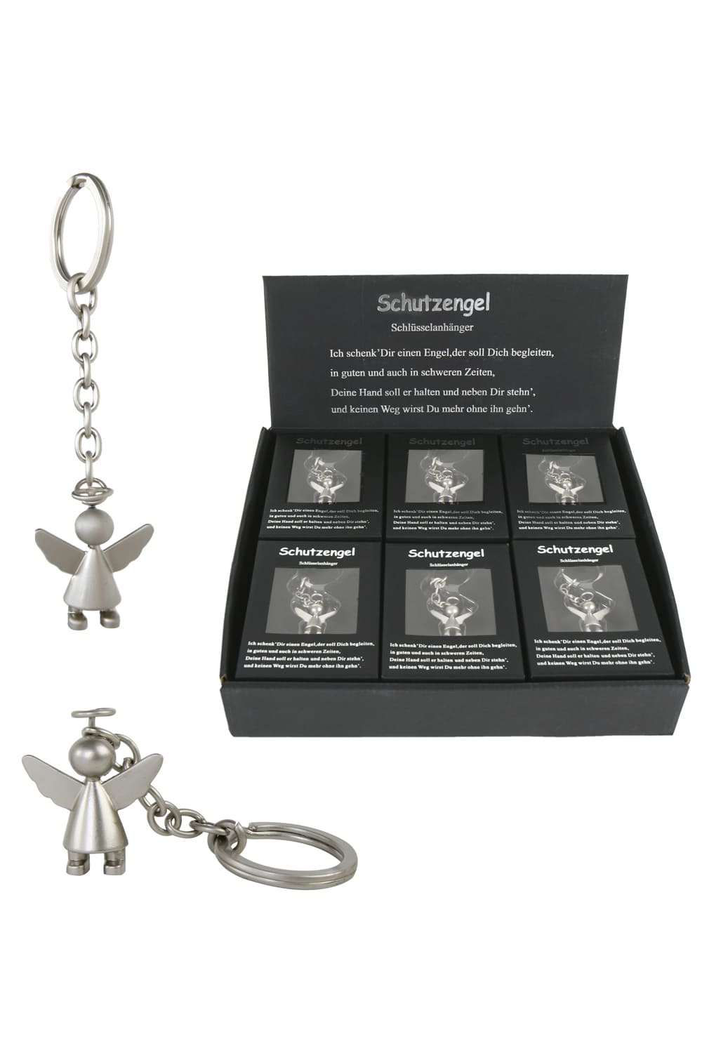 Der Schutzengel Schluesselanhaenger ist ein schoenes Geschenk fuer jeden Anlass. Der Engel Anhaenger ist in einer herzigen Schachtel mit liebevollem Spruch.