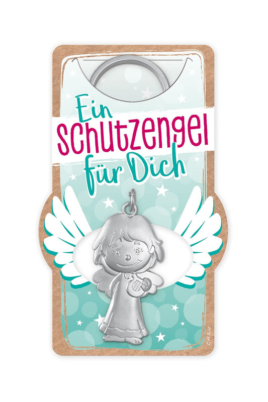 Der Schutzengel Schluesselanhaenger ist ein tolles Geschenk. Der Engel Anhaenger mit herziger Kartonage auf der folgender Spruch steht: Ein Schutzengel fuer Dich. 