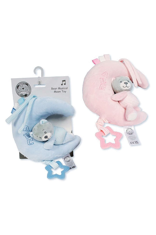 Diese Spieluhr ist ein tolles und praktisches Geschenk fuer Babys. Der Plüschbaer dient auch als Beisshilfe. Die Baer Musikdose ist in der Farbe rosa und blau erhaeltlich. Fuer kuschelige, troestende und wohltuende Momente fuer das Baby.