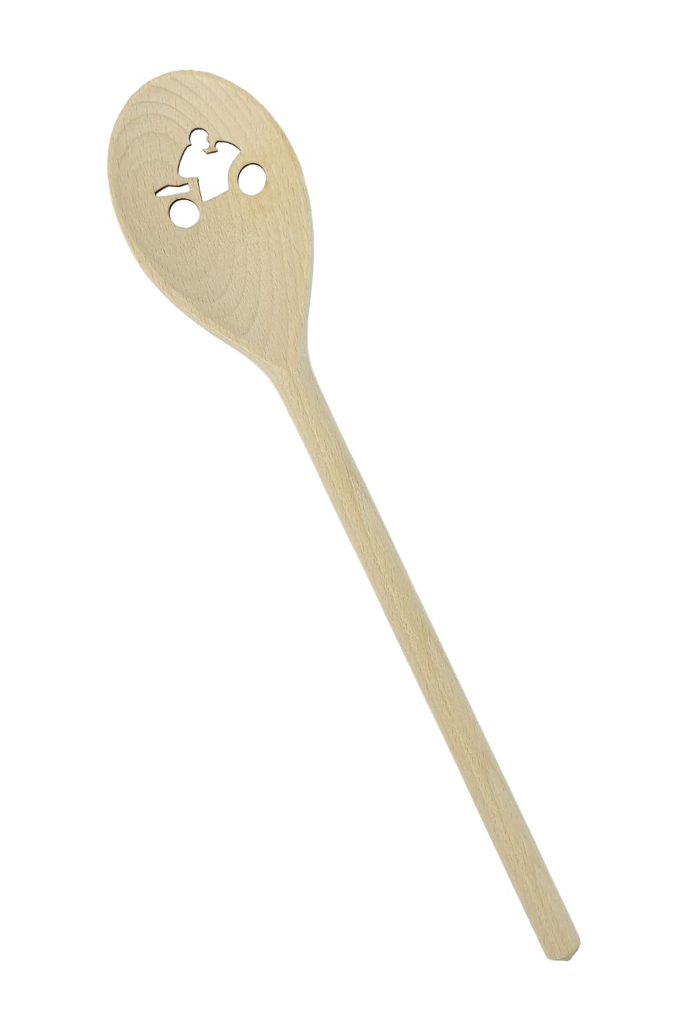 Die Toeff Holzkelle als ideales Geschenk fuer Motorrad-Fans! Das Motiv ist ausgestanzt. Jetzt diesen witzigen Kochloeffel bei geschenkinsel.ch bestellen!