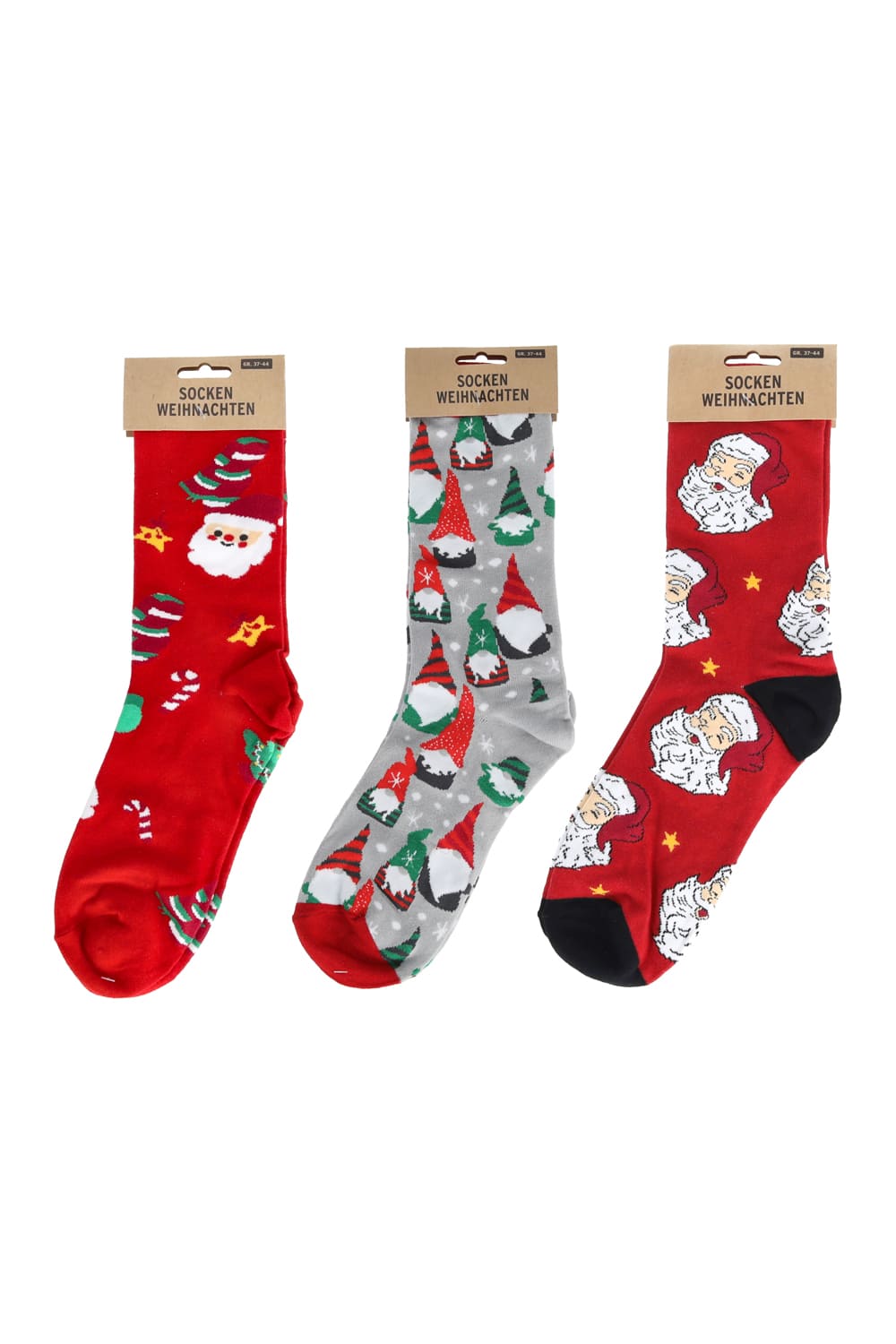 Die Motivsocken sind ein witziges Geschenk zu Weihnachten! Die Weihnachtssocken sind in der Einheitsgroesse (37 – 44) und fuer Maenner sowie fuer Frauen!