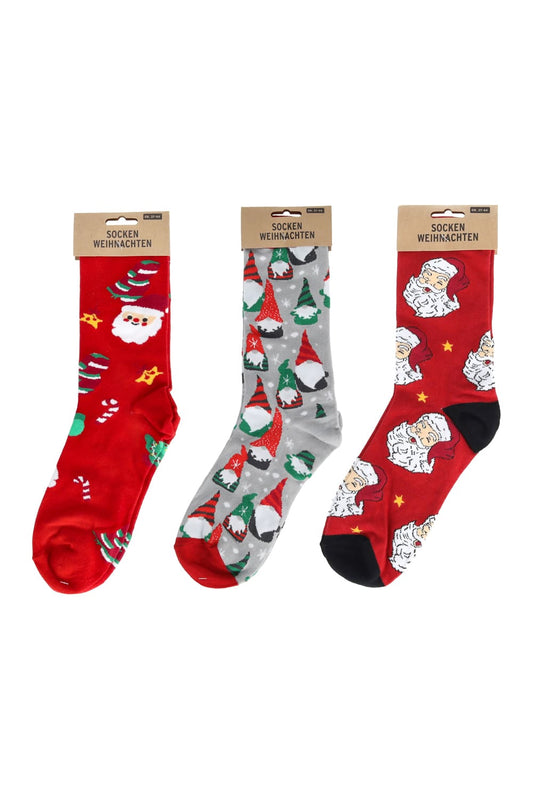 Die Motivsocken sind ein witziges Geschenk zu Weihnachten! Die Weihnachtssocken sind in der Einheitsgroesse (37 – 44) und fuer Maenner sowie fuer Frauen!
