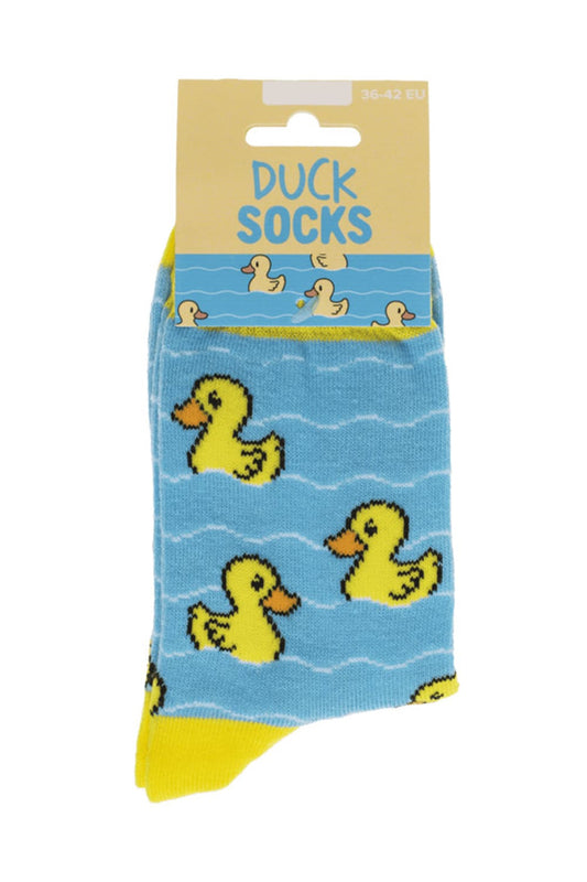 Witzige Spassocken mit Badeenten Motiv! Diese lustigen Socken sind ein grossartiges Geschenk! Die Motivsocken sind in der Einheitsgroesse (36/42) erhaeltlich. 