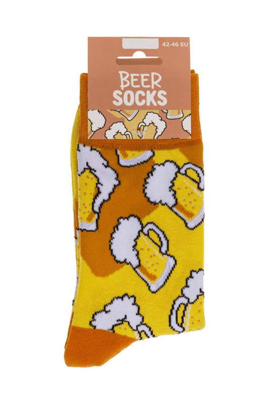 Witzige Spassocken mit Bier Motiv! Diese lustigen Socken sind ein grossartiges Geschenk! Die Motivsocken sind in der Einheitsgroesse (42/46) erhaeltlich. 