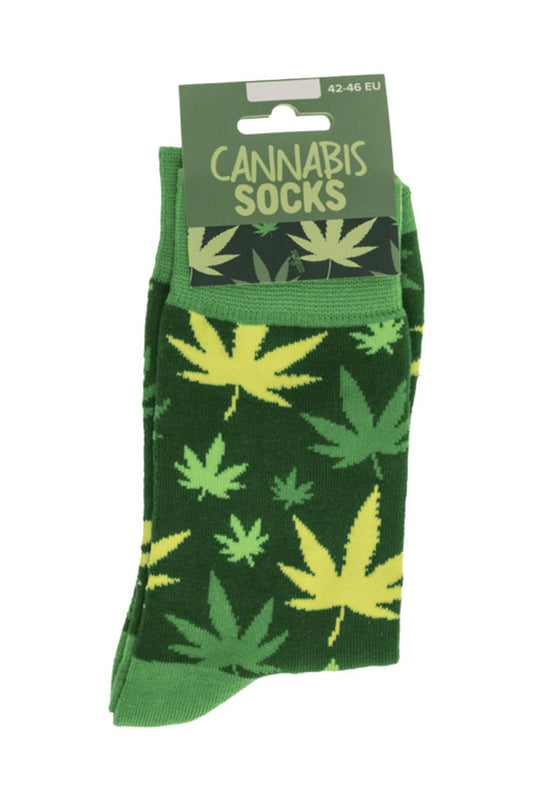 Witzige Spassocken mit Cannabis Motiv! Diese lustigen Socken sind ein grossartiges Geschenk! Die Motivsocken sind in der Einheitsgroesse (42/46) erhaeltlich. 