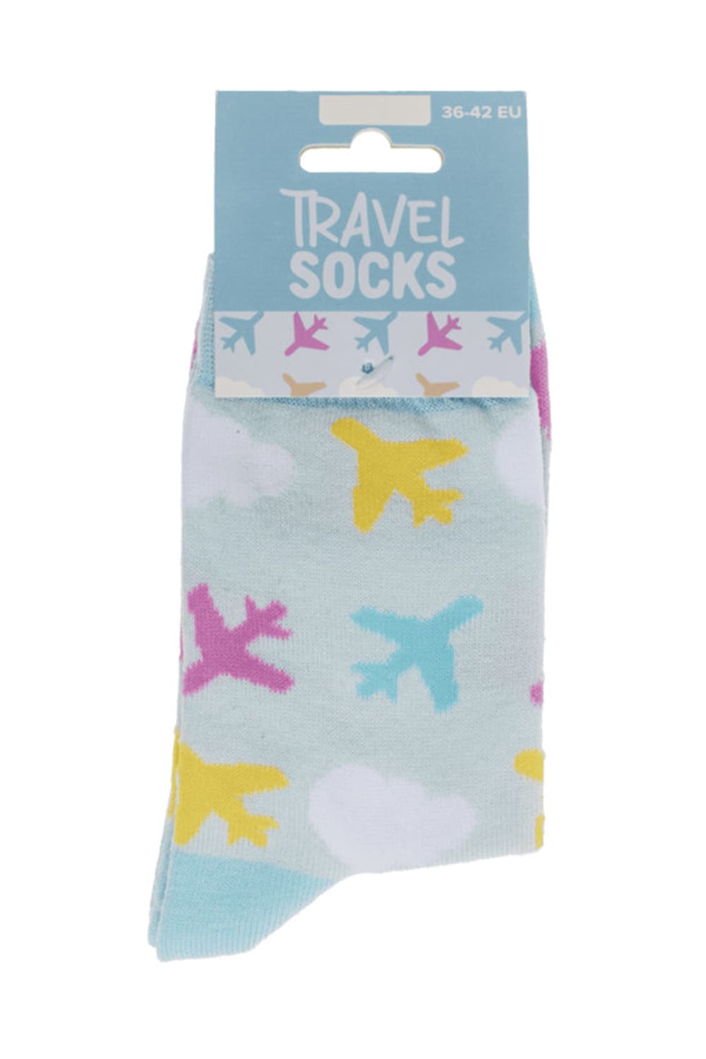 Witzige Spassocken mit Reise Flugzeug Motiv! Diese Socken sind ein grossartiges Geschenk! Die Motivsocken sind in der Einheitsgroesse (36/42) erhaeltlich. 