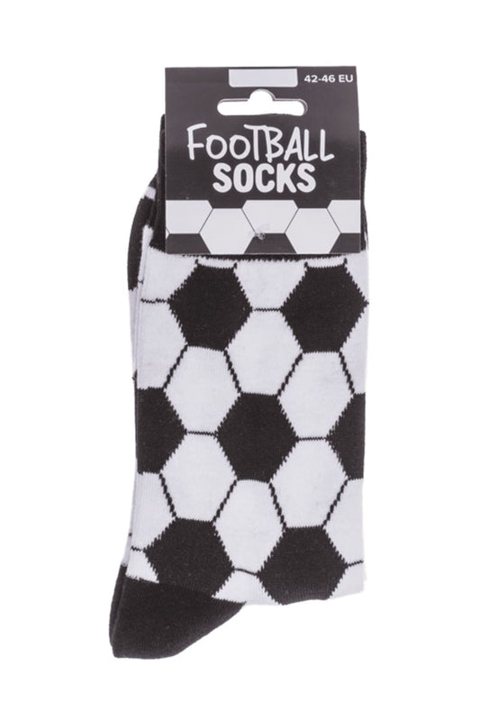 Witzige Spassocken mit Fussball Motiv! Diese lustigen Socken sind ein grossartiges Geschenk! Die Motivsocken sind in der Einheitsgroesse (42/46) erhaeltlich. 