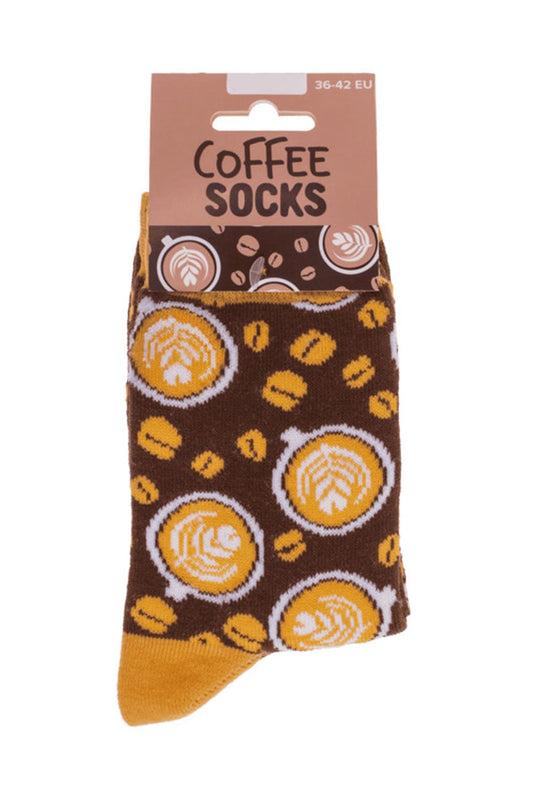 Witzige Spassocken mit Kaffee Motiv! Diese lustigen Socken sind ein grossartiges Geschenk! Die Motivsocken sind in der Einheitsgroesse (36/42) erhaeltlich. 