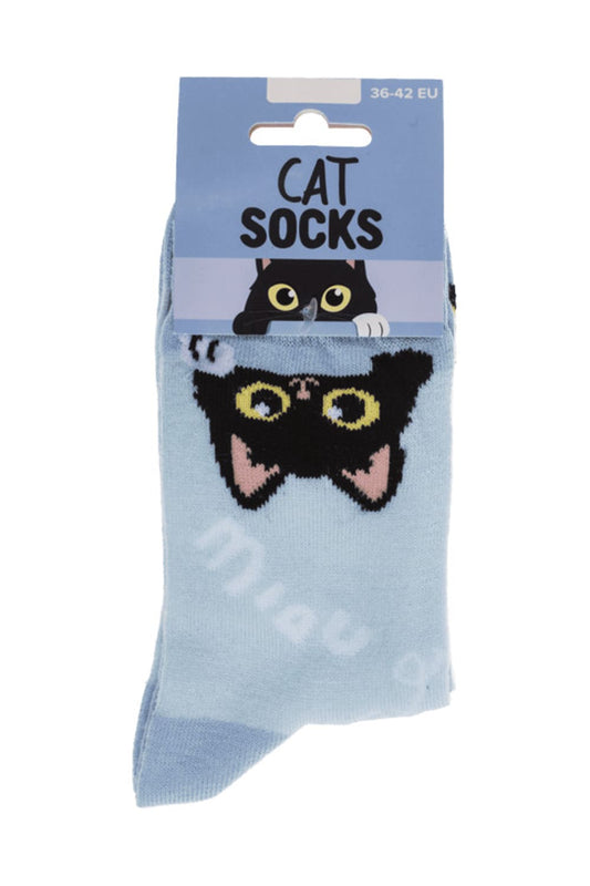 Witzige Spassocken mit Katzen Motiv! Diese lustigen Socken sind ein grossartiges Geschenk! Die Motivsocken sind in der Einheitsgroesse (36/42) erhaeltlich. 