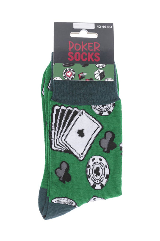 Witzige Spassocken mit Poker Motiv! Diese lustigen Socken sind ein grossartiges Geschenk! Die Motivsocken sind in der Einheitsgroesse (42/46) erhaeltlich. 
