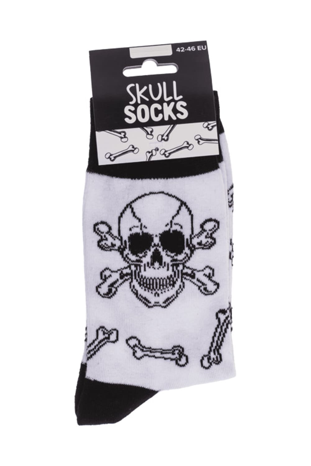 Witzige Spassocken mit Totenkopf Motiv! Diese lustigen Socken sind ein grossartiges Geschenk! Die Motivsocken sind in der Einheitsgroesse (42/46) erhaeltlich. 