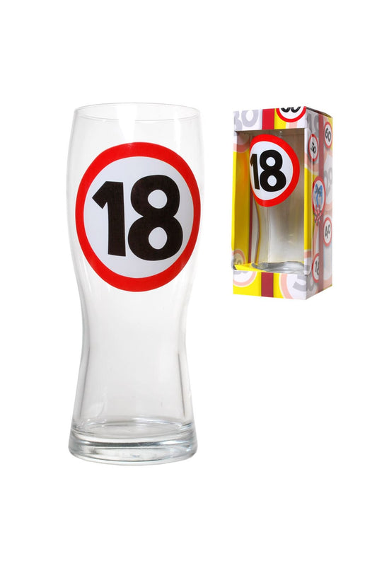 18. Geburtstag Bierglas. Tolles Geburtstagsgeschenk zum 18. Geburtstag mit Geburtstagszahl. Prost mit dem Bier. Ein kreatives Geschenk zum 18. Geburi. Geschenkidee mit Bierglas.