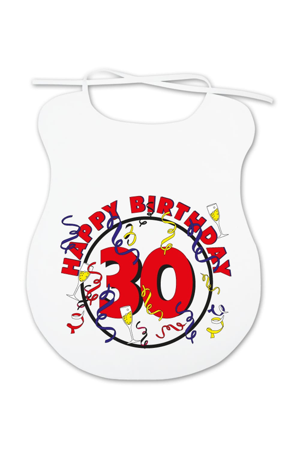 Dieser Erwachsenenlatz ist ein lustiges Geschenk fuer alle Erwachsene, die mehr oder weniger beim Essen kleckern und Humor lieben. Auf dem Spaghettilatz ist ein cooles Bild aufgedruckt sowie die Zahl 30 und die Aufschrift: Happy Birthday. Dieses witzige Geschenk oder Mitbringsel zum 30. Geburtstag!!! 