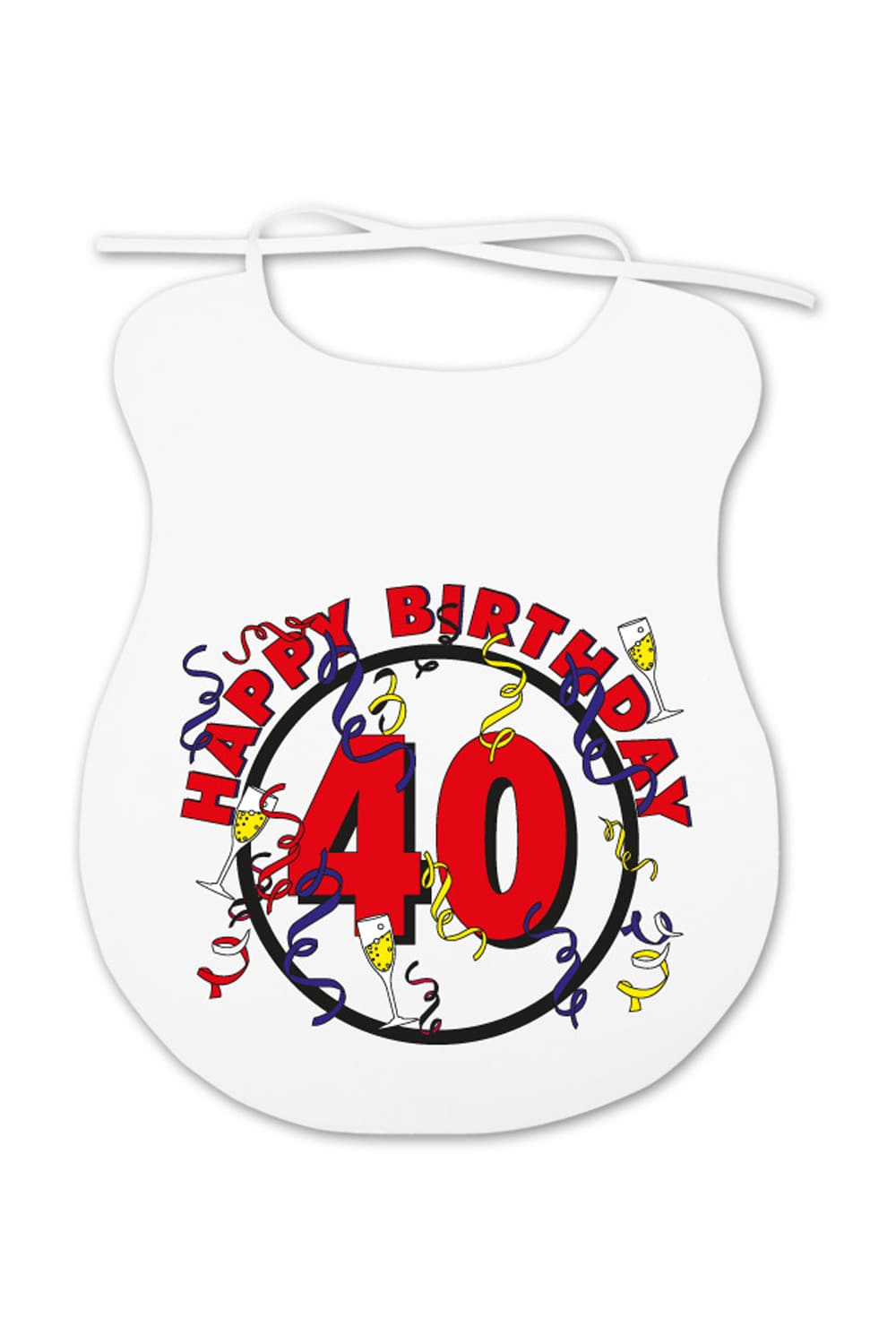 Dieser Erwachsenenlatz ist ein lustiges Geschenk fuer alle Erwachsene, die mehr oder weniger beim Essen kleckern und Humor lieben. Auf dem Spaghettilatz ist ein cooles Bild aufgedruckt sowie die Zahl 40 und die Aufschrift: Happy Birthday. Dieses witzige Geschenk oder Mitbringsel zum 40. Geburtstag!!! 