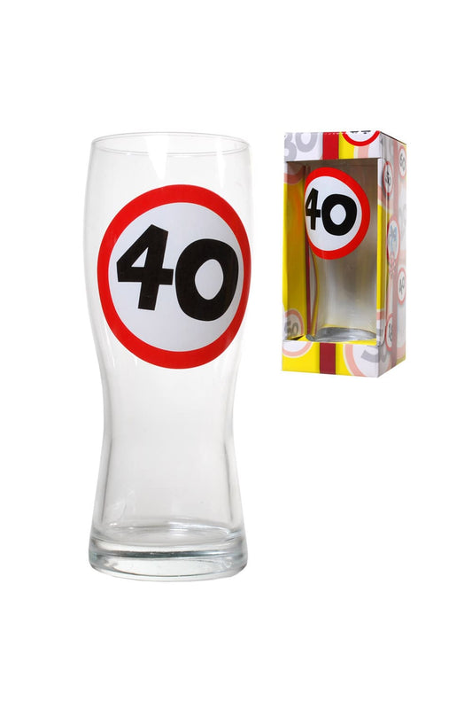 40. Geburtstag Bierglas. Tolles Geburtstagsgeschenk zum 40. Geburtstag mit Geburtstagszahl. Prost mit dem Bier. Ein kreatives Geschenk zum 40. Geburi. Geschenkidee mit Bierglas.